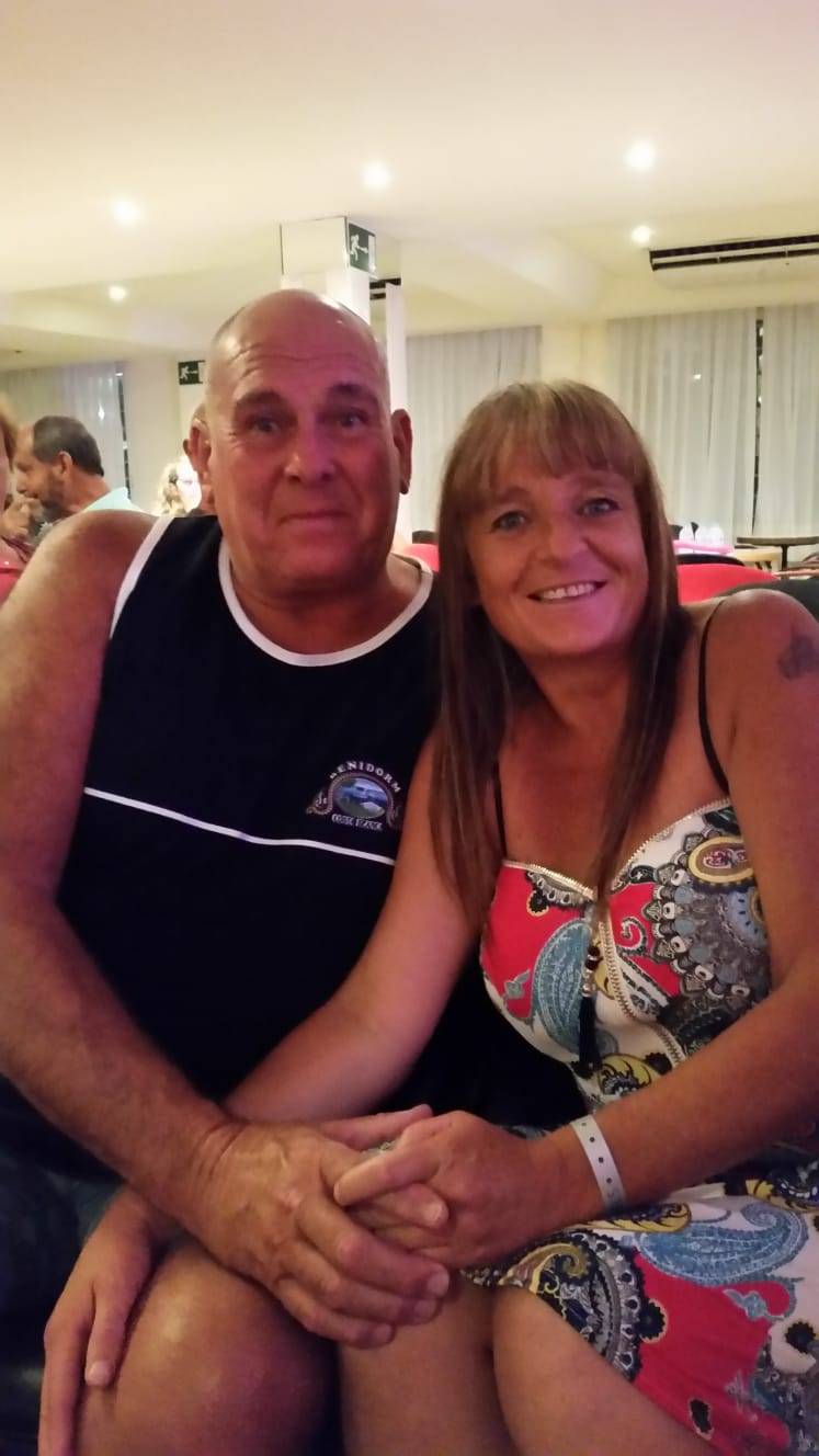 Steve Dymond, 63, with his fiance Jane Callaghan