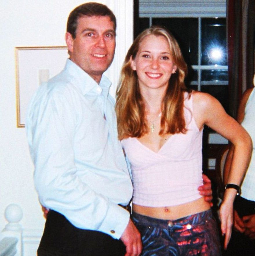  Prince Andrew pictured with Virgina Giuffre (previously Virginia Roberts) when she was aged 17 at socialite Ghislaine Maxwell's London townhouse in 2001