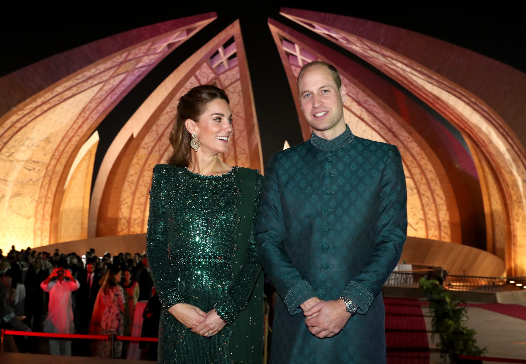 The royal couple attended a special reception hosted by the British High Commissioner at the Pakistan National Monument, during day two of their royal tour