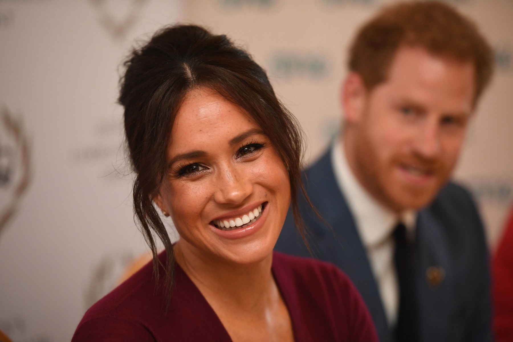 The Duchess of Sussex started the round table discussion by thanking the young leaders for letting Prince Harry 'crash the party'