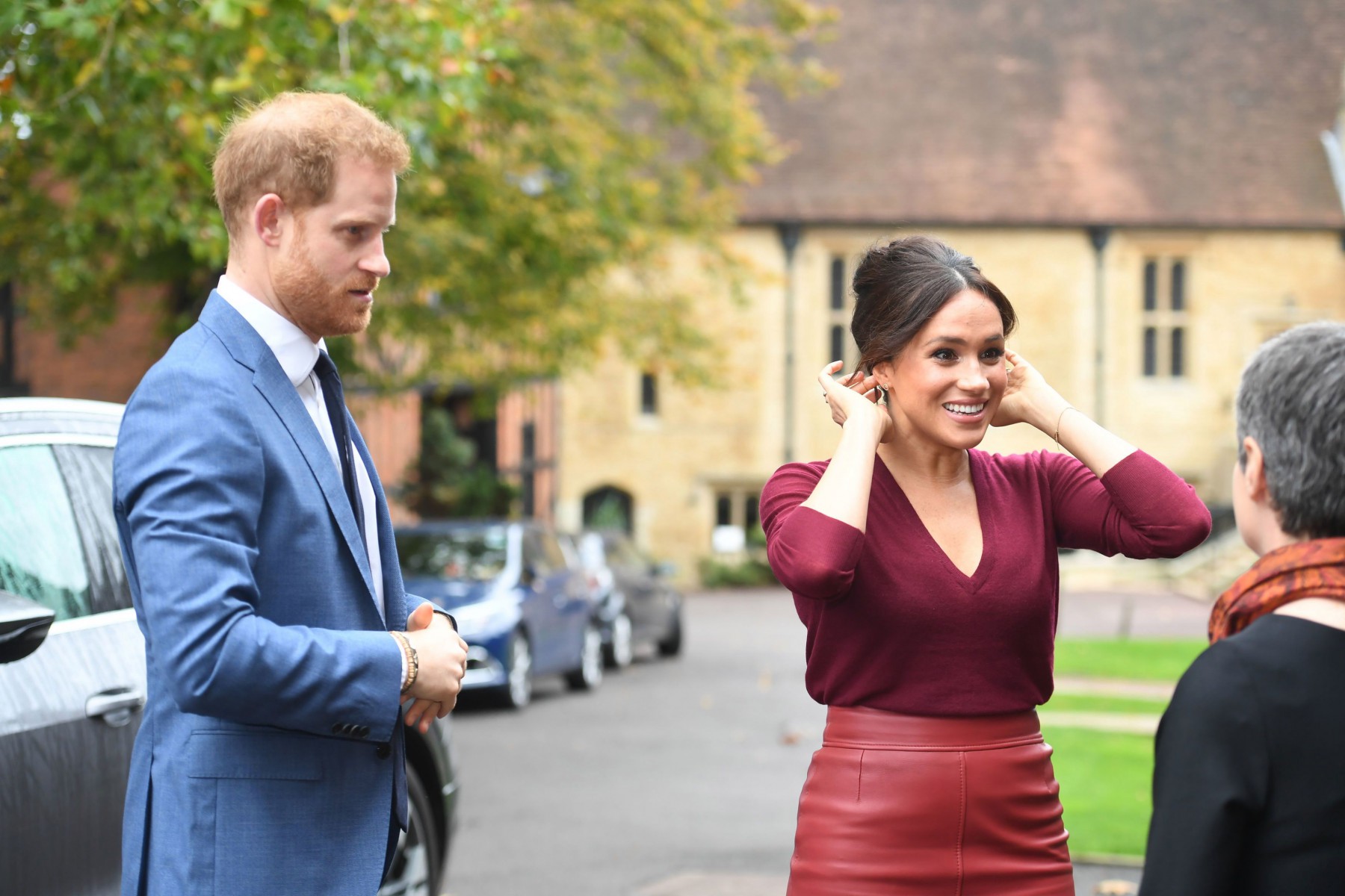 Meghan Markle and Prince Harry arrive at Windsor Castle this morning