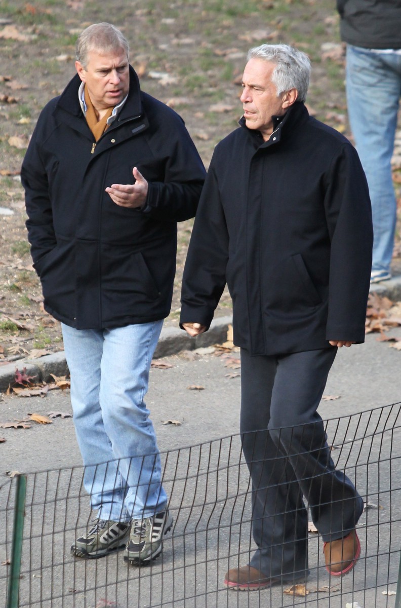 Prince Andrew was pictured going for a stroll through New York with Jeffrey Epstein
