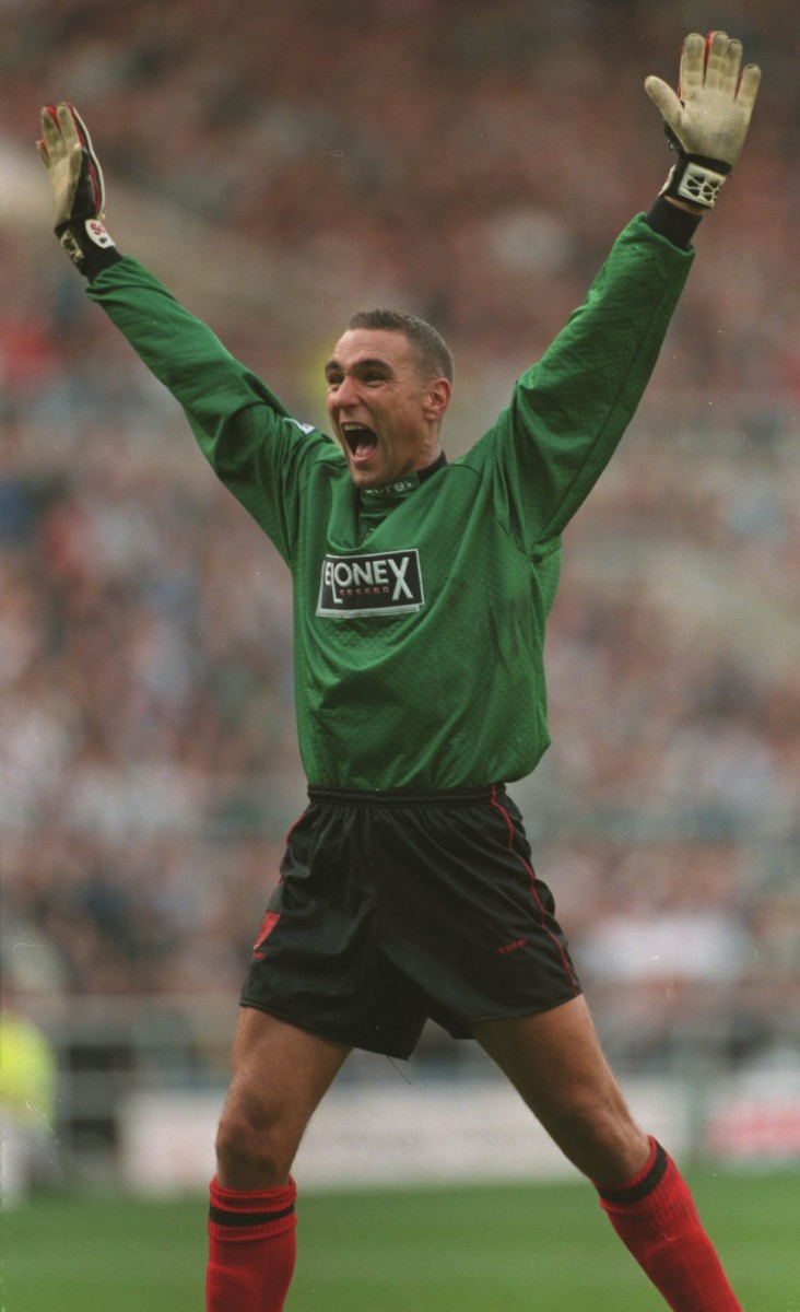 Vinnie Jones let in three goals during a stint in goal against Newcastle for Wimbledon