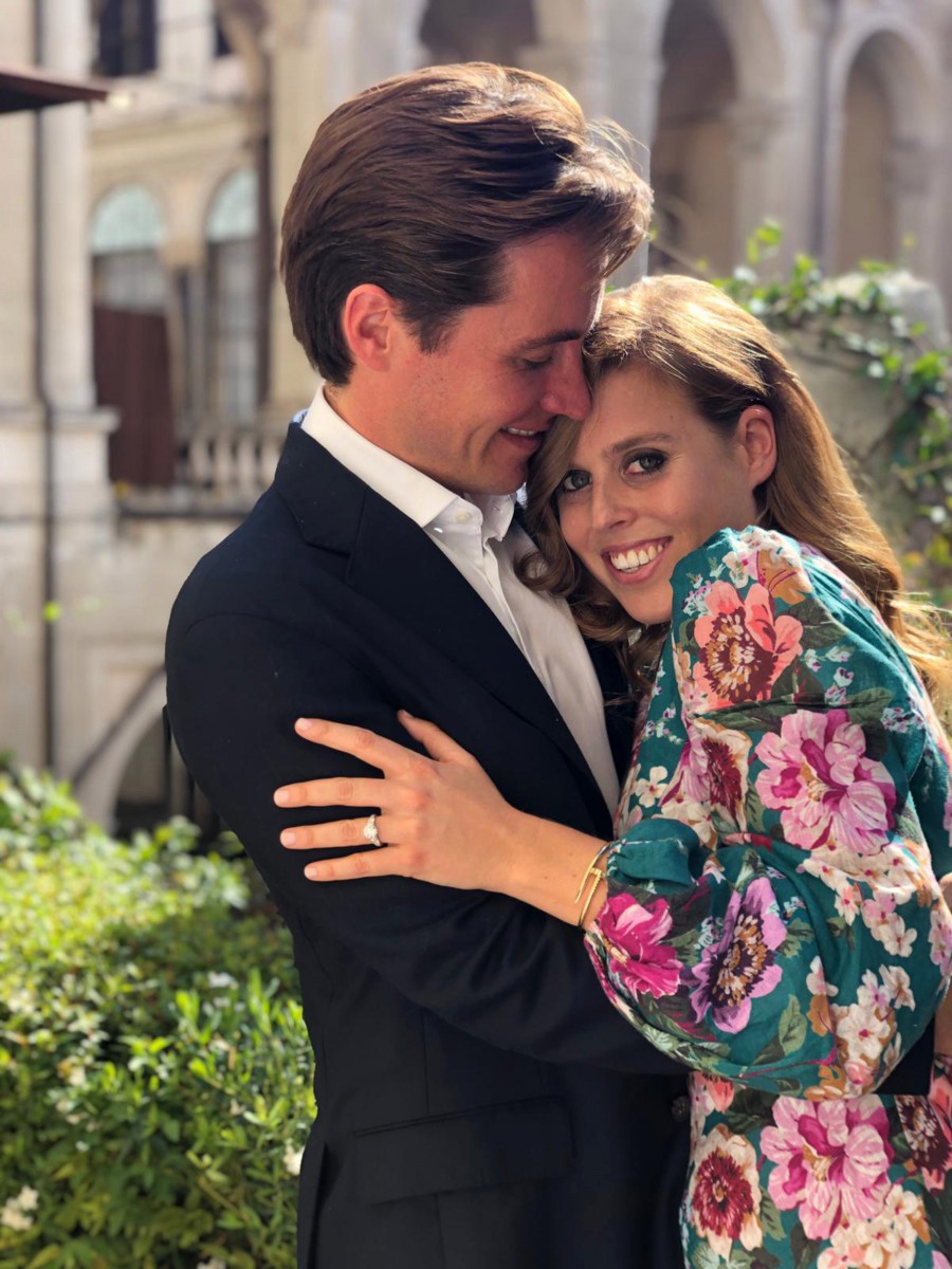 Princess Beatrice and Edoardo Mapelli Mozzi released loved-up pics to announce their engagement