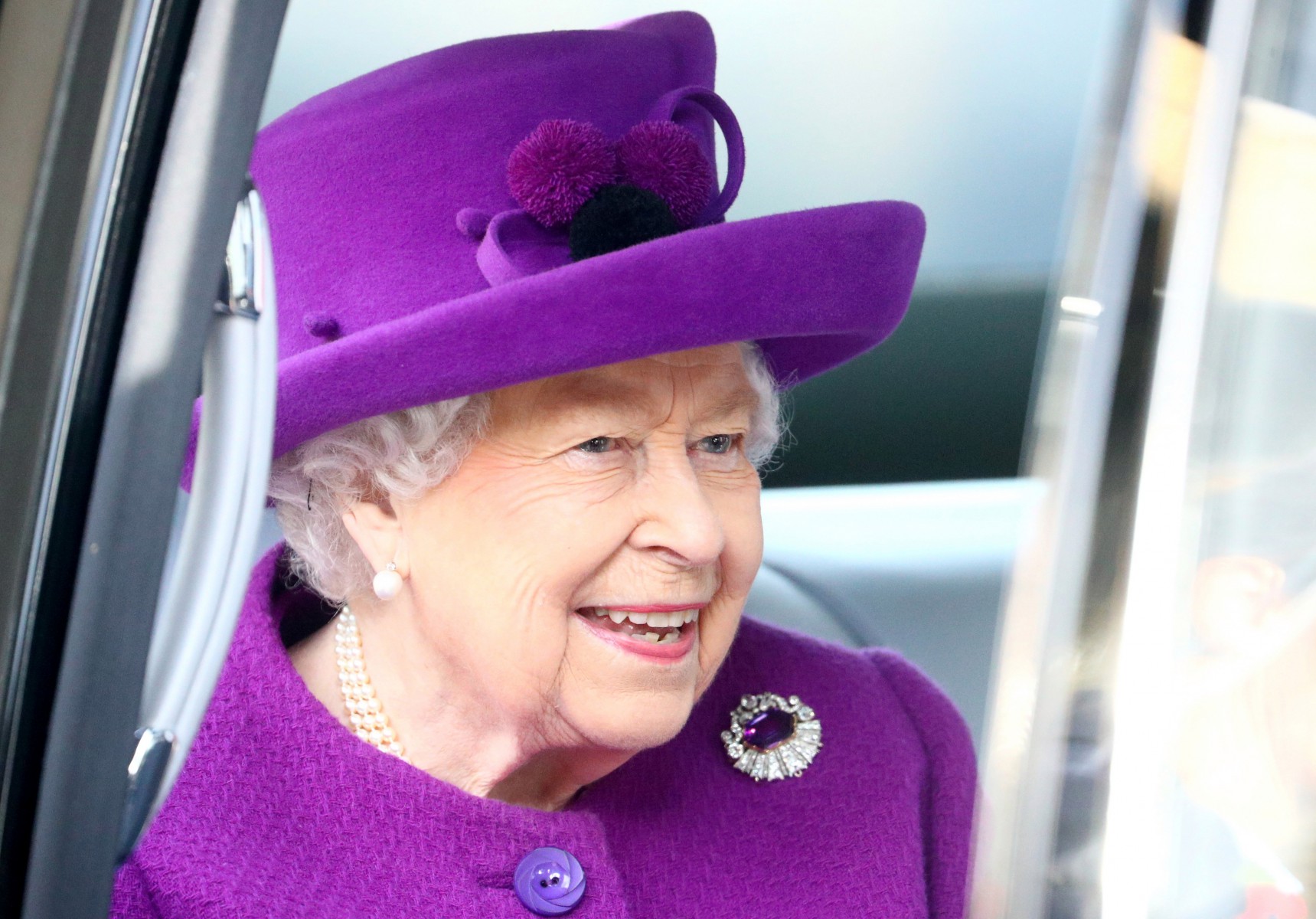 The Queen met with facility workers and veterans today