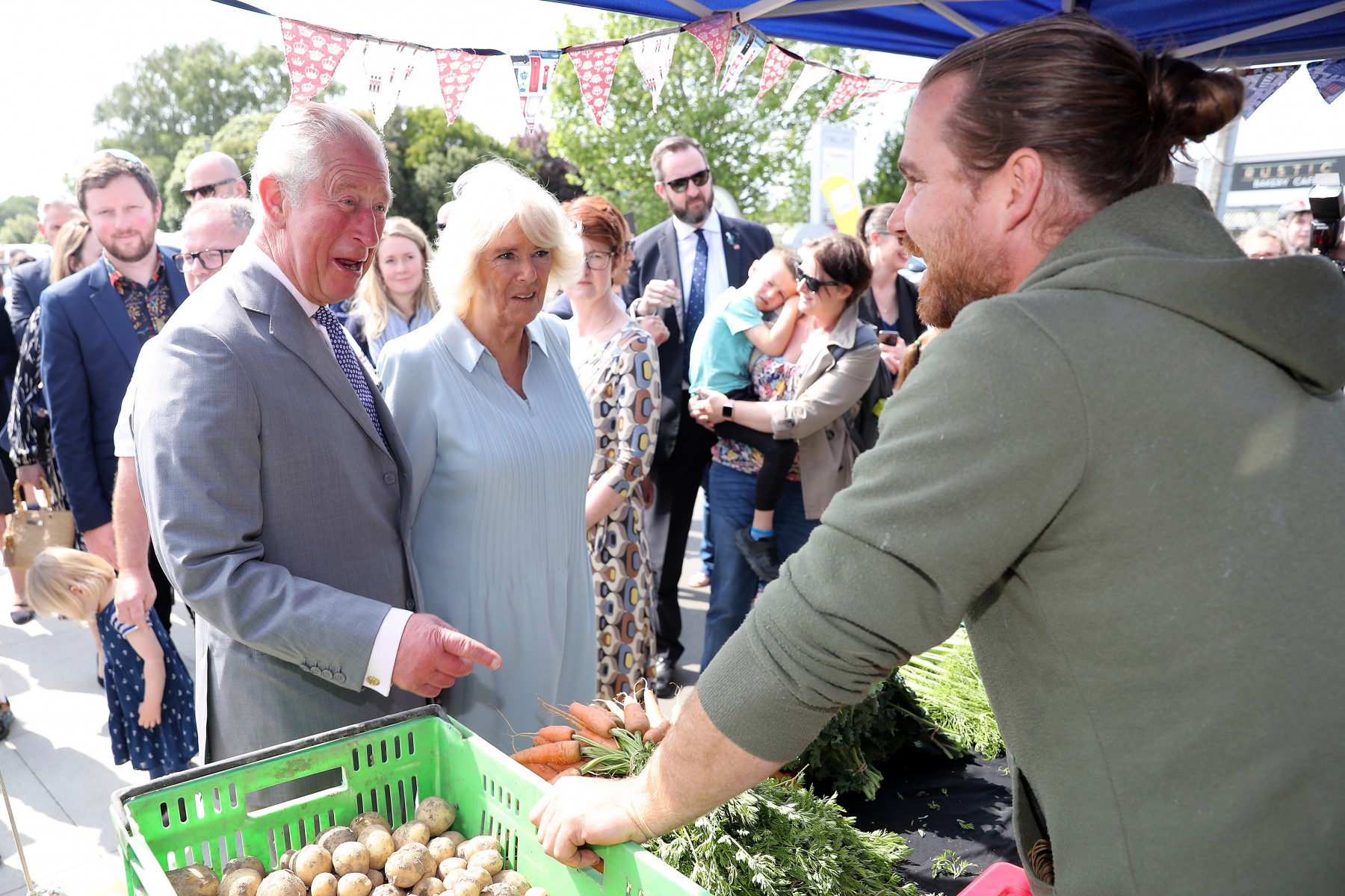 Prince Charles and Camilla visited the Lincoln Farmers and Craft Market in Christchurch