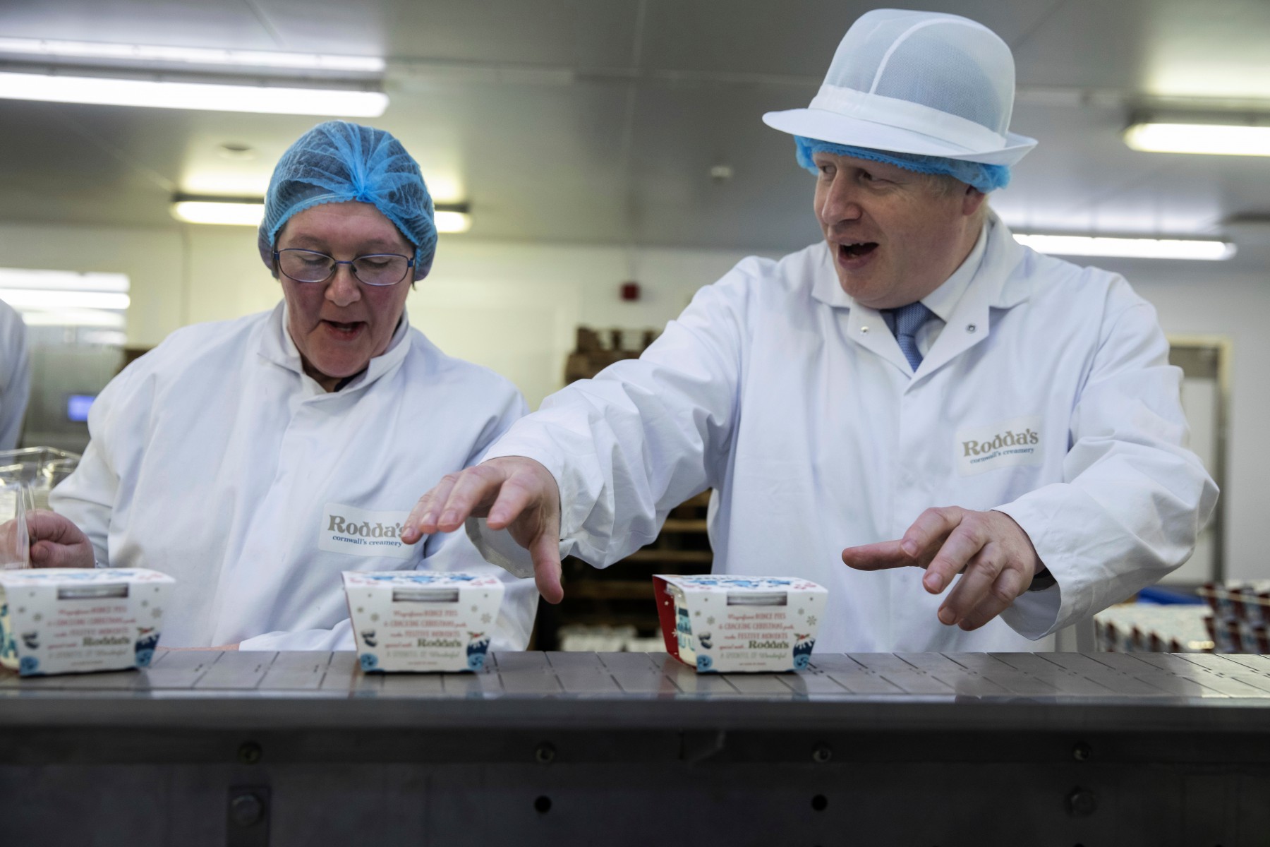 Boris revealed he puts jam before cream on a scone during a visit to Roddas Clotted Cream factory