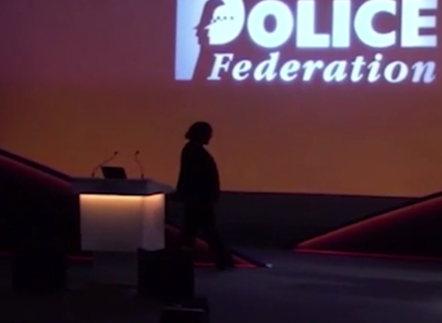 The Shadow Home Secretary got lost on her way off stage after previously failing to find the podium