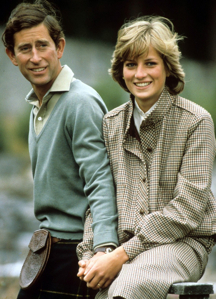 Prince Charles and Princess Diana pictured in the grounds of Balmoral during their honeymoon