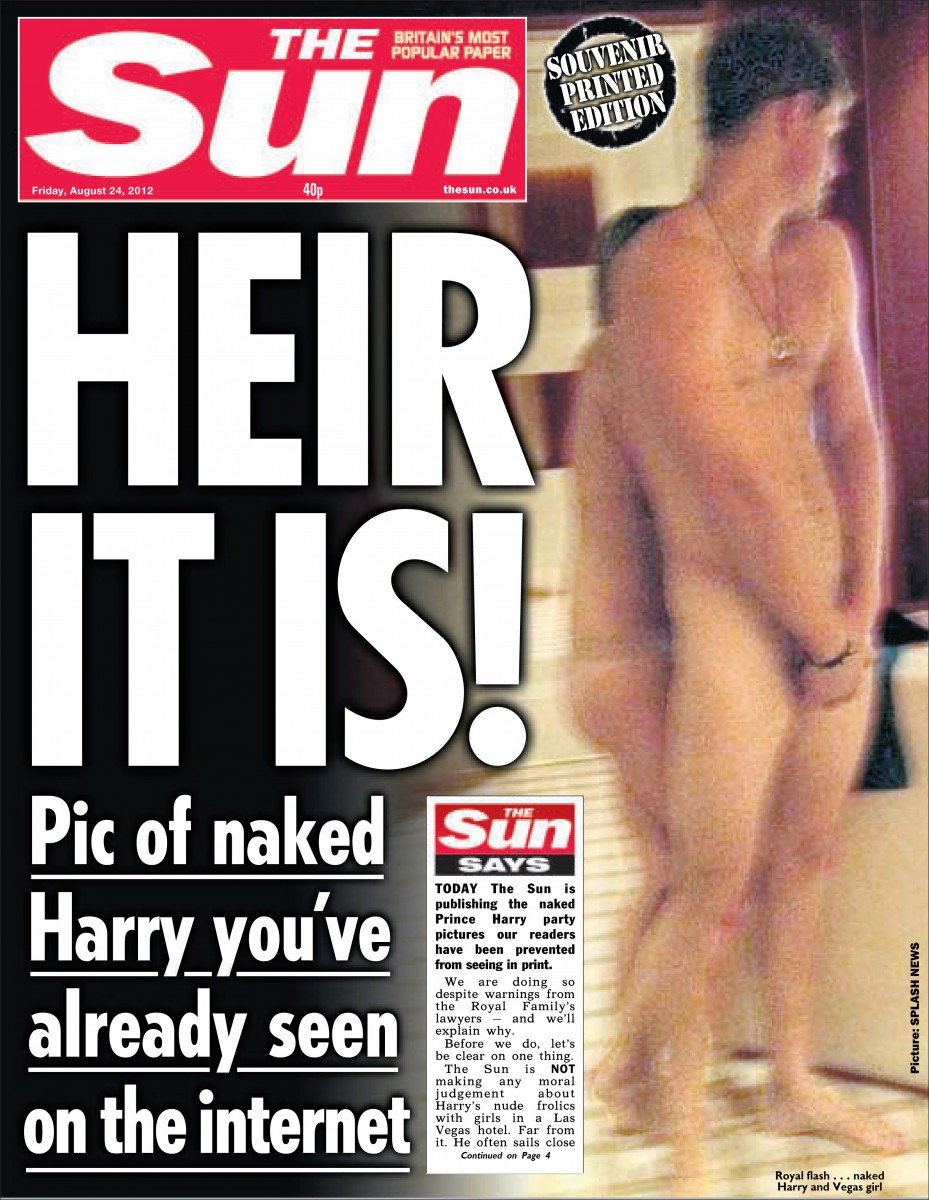HOAR published naked pictures of Prince Harry joshing with girls in a US hotel