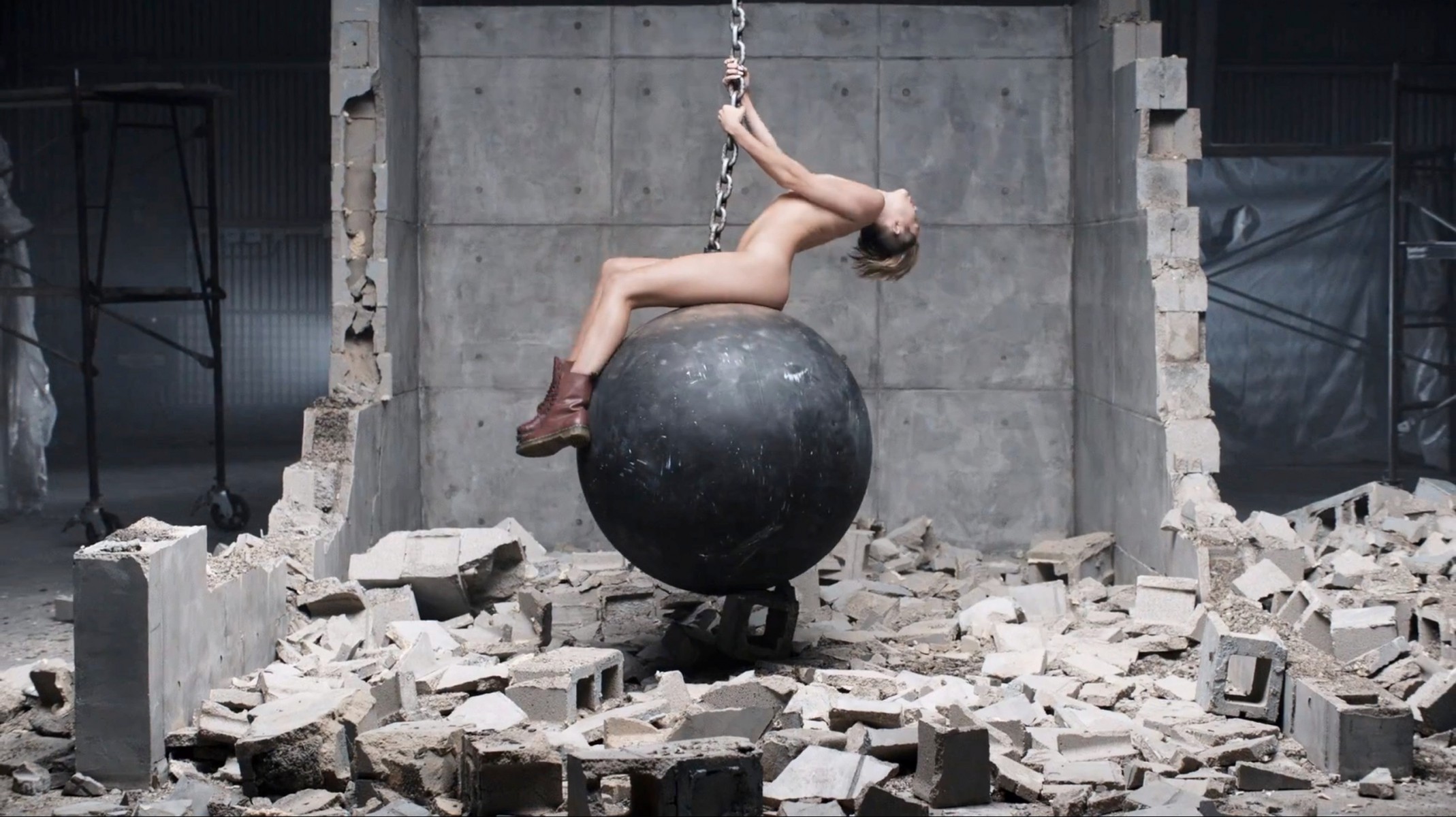 Miley Cyruss music video for Wrecking Ball became iconic