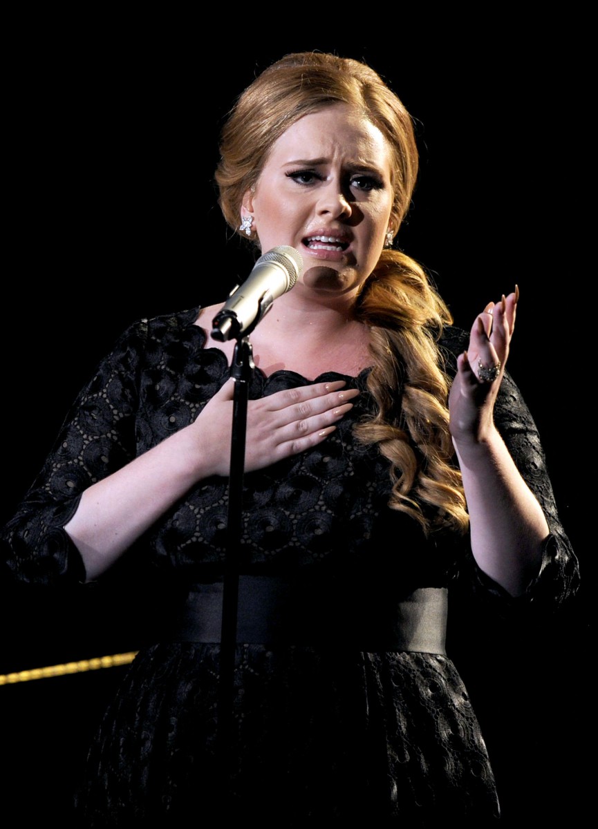 Adele claimed she gets inspiration while having a wee