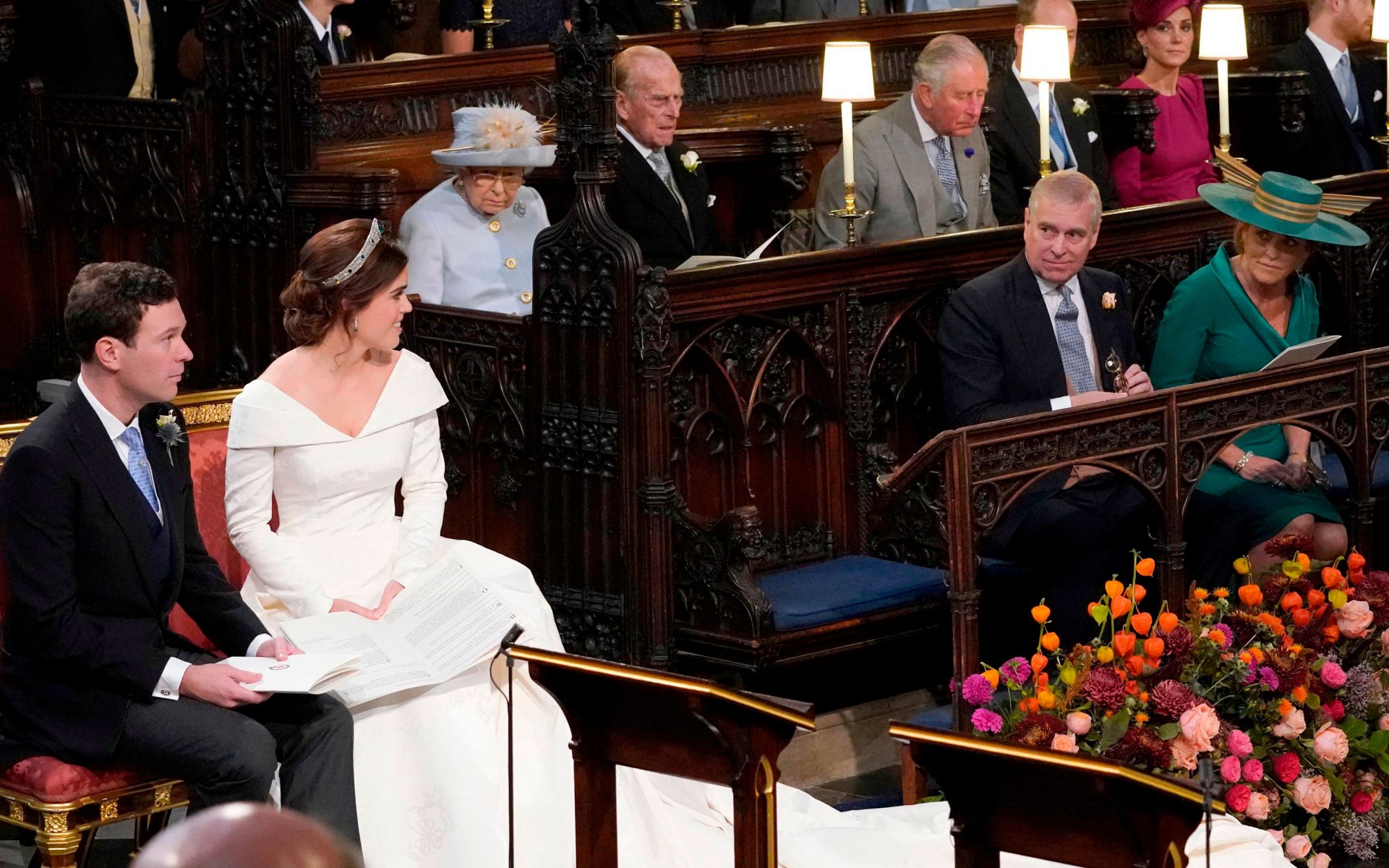 They welcomed second daughter Princess Eugenie in 1990 (pictured at her wedding in 2018)