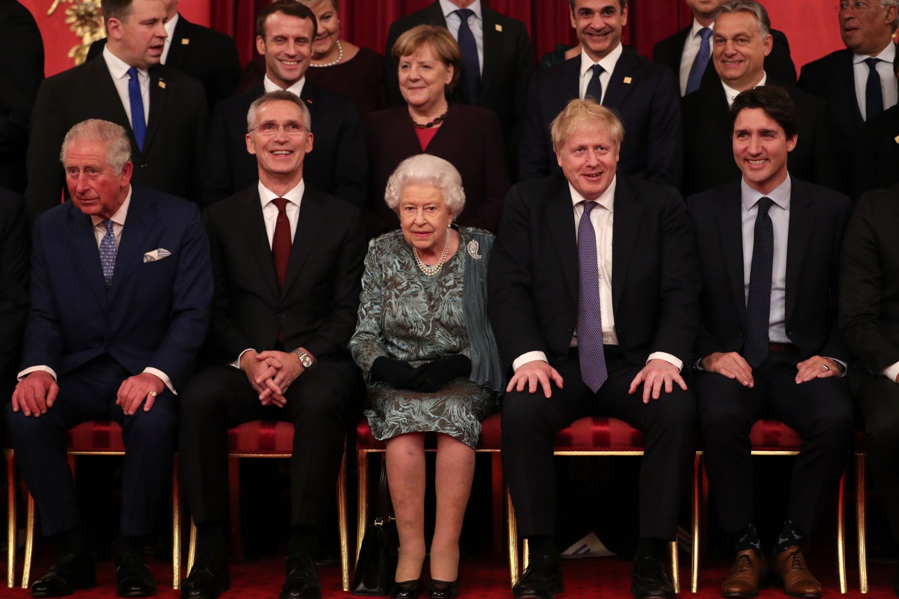 The Queen welcomed NATO leaders to the palace last night