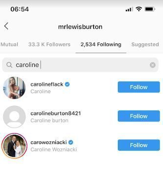 Mr Burton also followed Flack on Instagram after court
