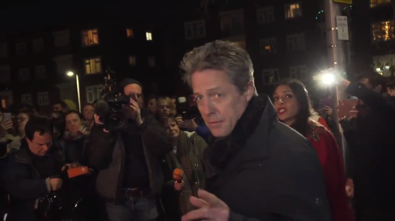 Hugh Grant heckled by voters on the election trail
