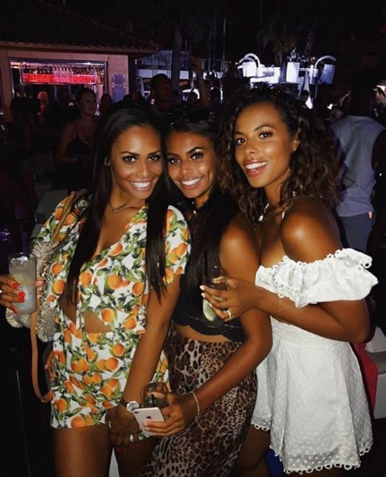 Fans have described Lili, seen from left with Sophie and Rochelle, as looking like her sister's twin