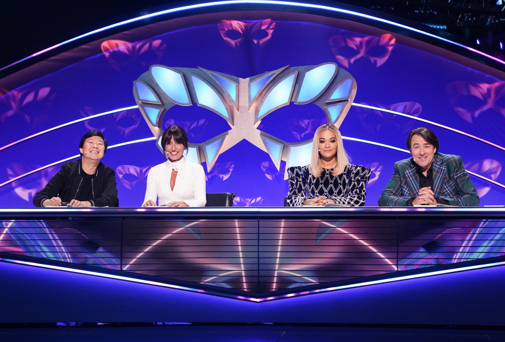 Ken Jeong, Davina McCall, Rita Ora and Jonathan Ross are trying to unravel the clues on The Masked Singer