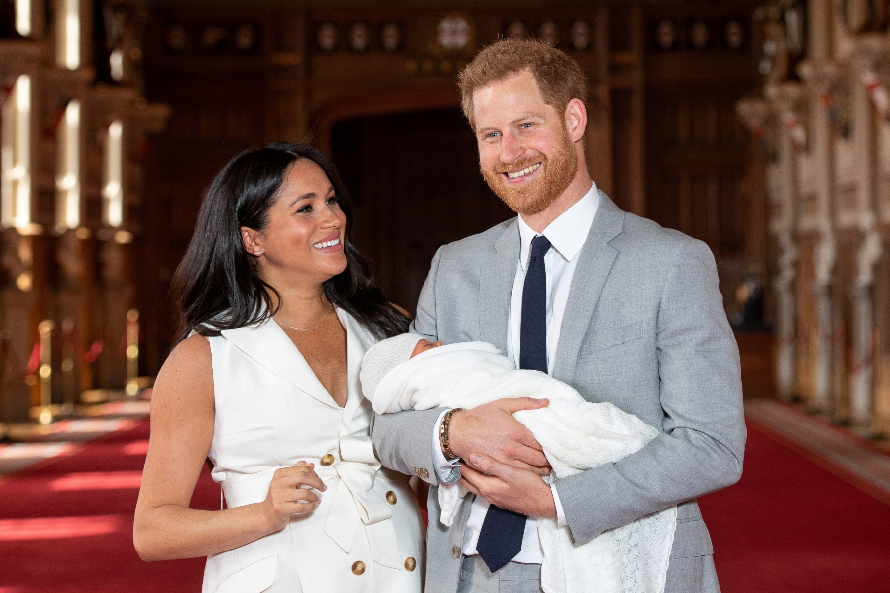 Meghan remained in Canada with baby Archie during the crunch talks