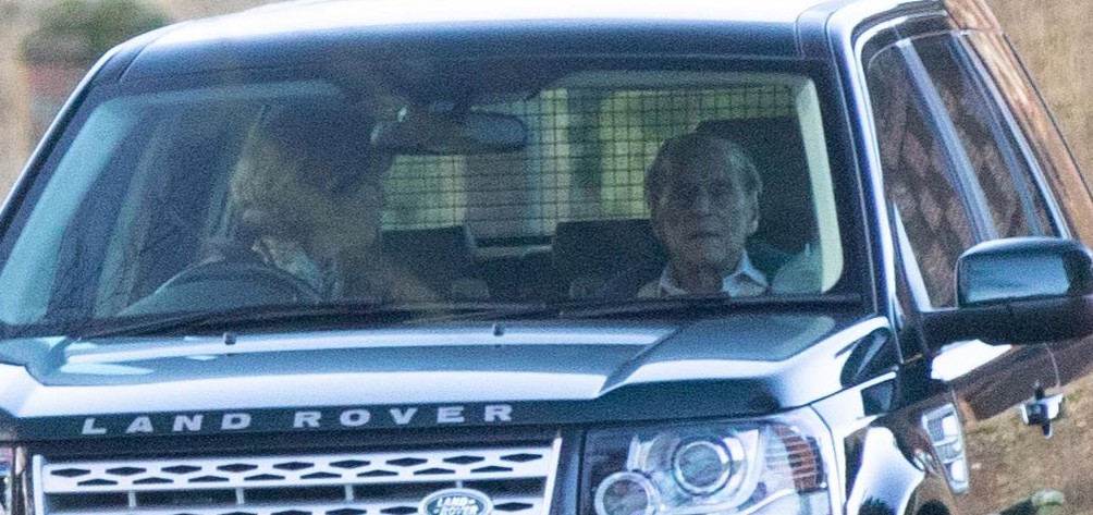 Prince Philip was seen leaving Sandringham before the crunch talks yesterday