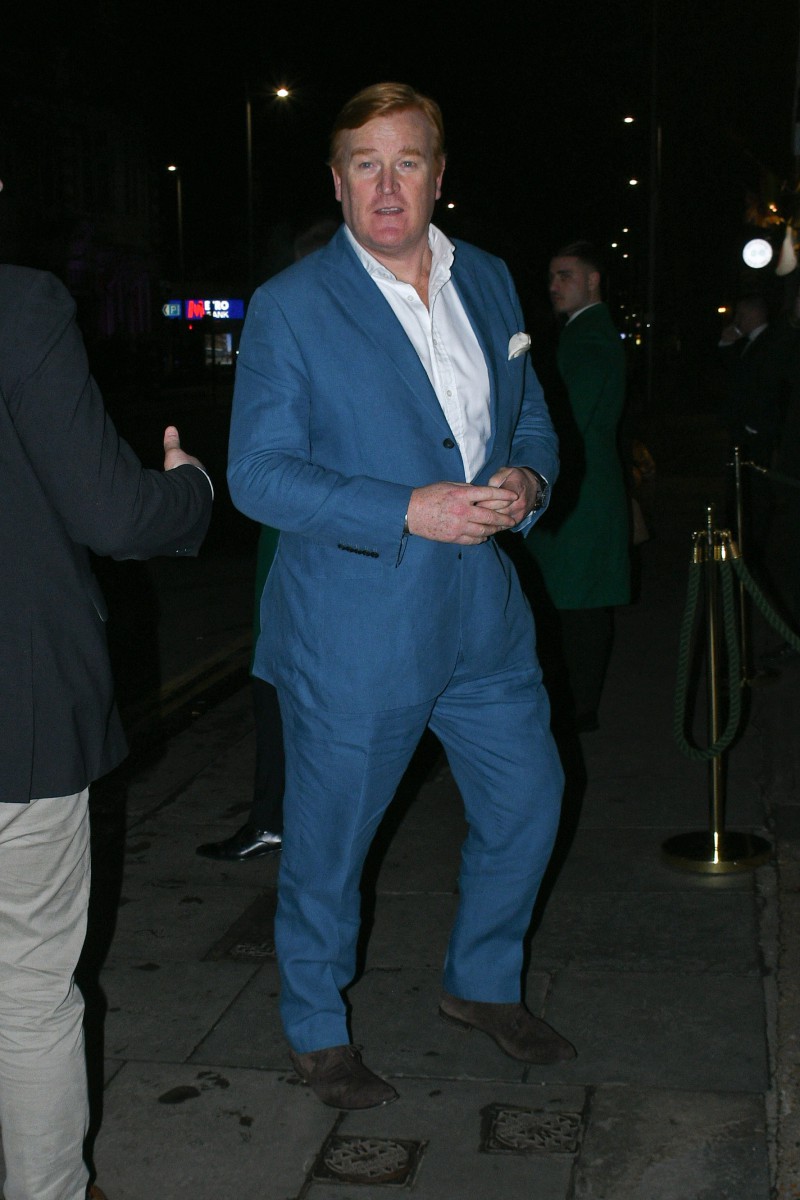 Mark Dyer arrives at The Ivy, where Prince Harry's charity event was held