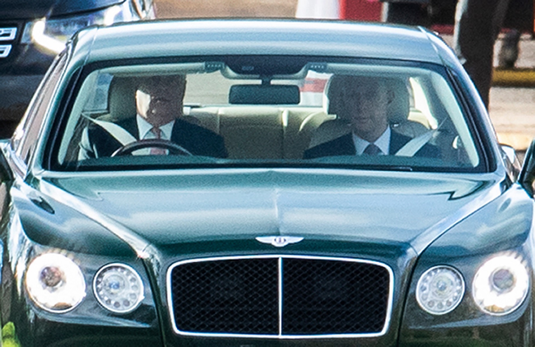 Prince Andrew is seen driving from Windsor
