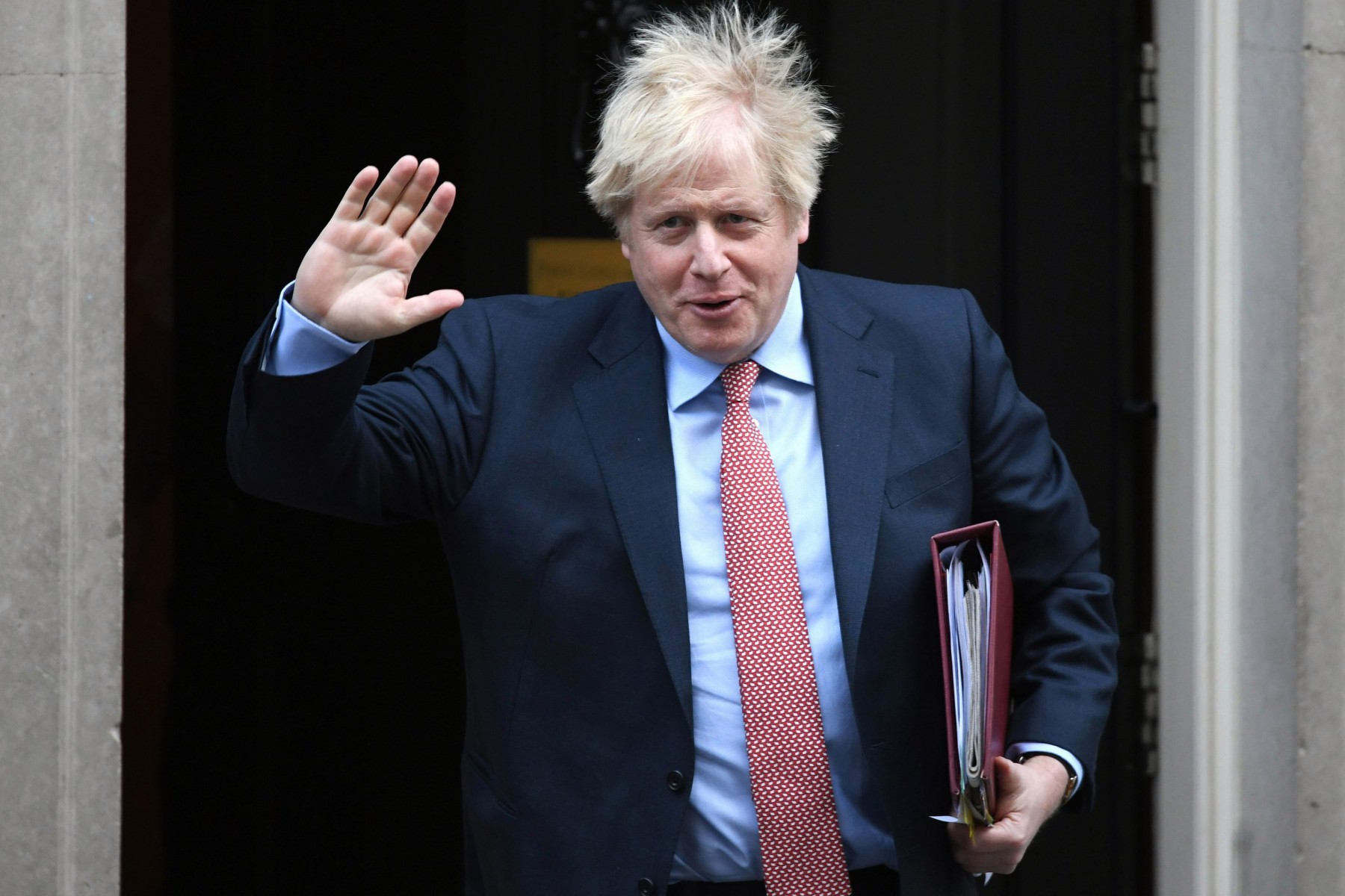 Prime Minister Boris Johnson leaves 10 Downing Street, London, for the House of Commons for Prime Minister's Questions on January 29