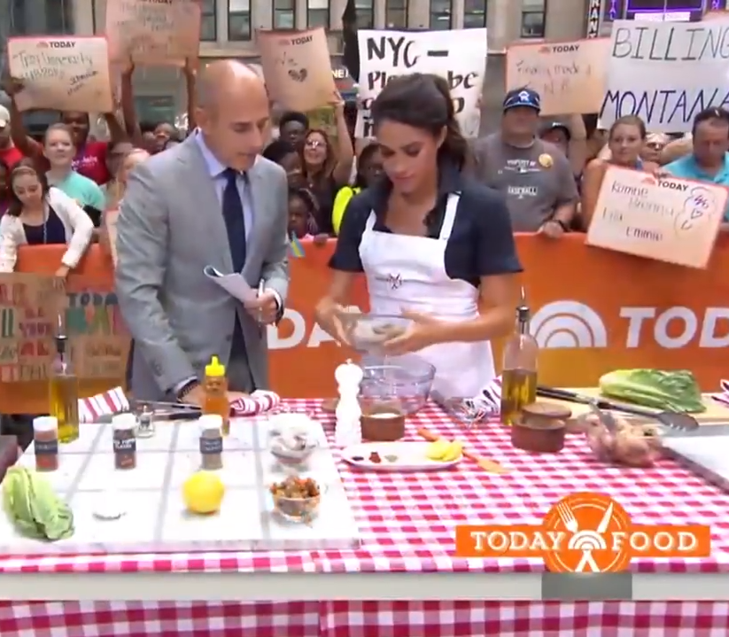 Meghan Markle appeared on a cooking segment on the TODAY show in 2016 with then-host Matt Lauer