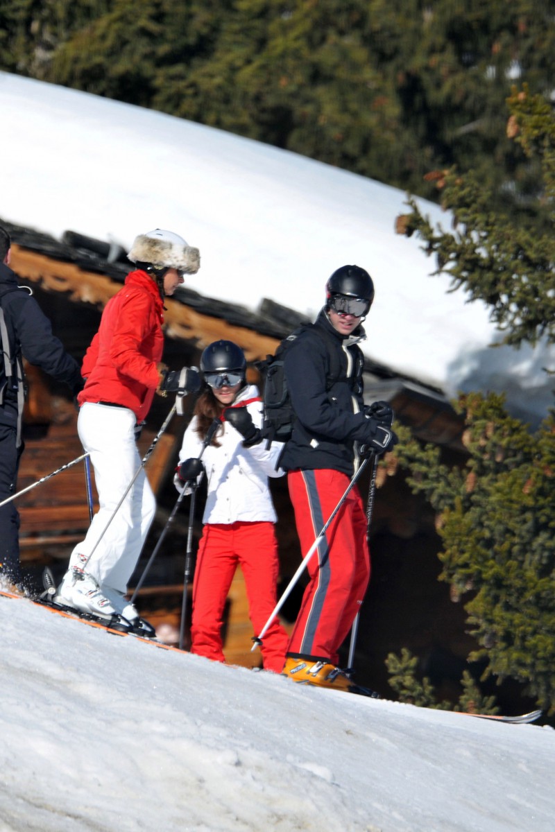 Prince William was spotted joining them on a family ski holiday in Sweden in 2012