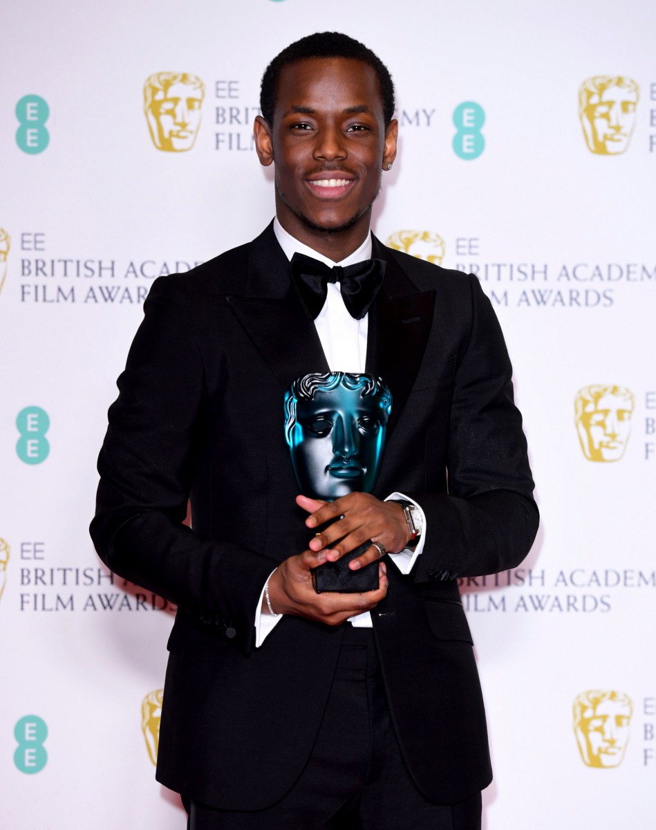 Michael Ward was the biggest non-white winner at the Baftas, scooping up the Rising Star award