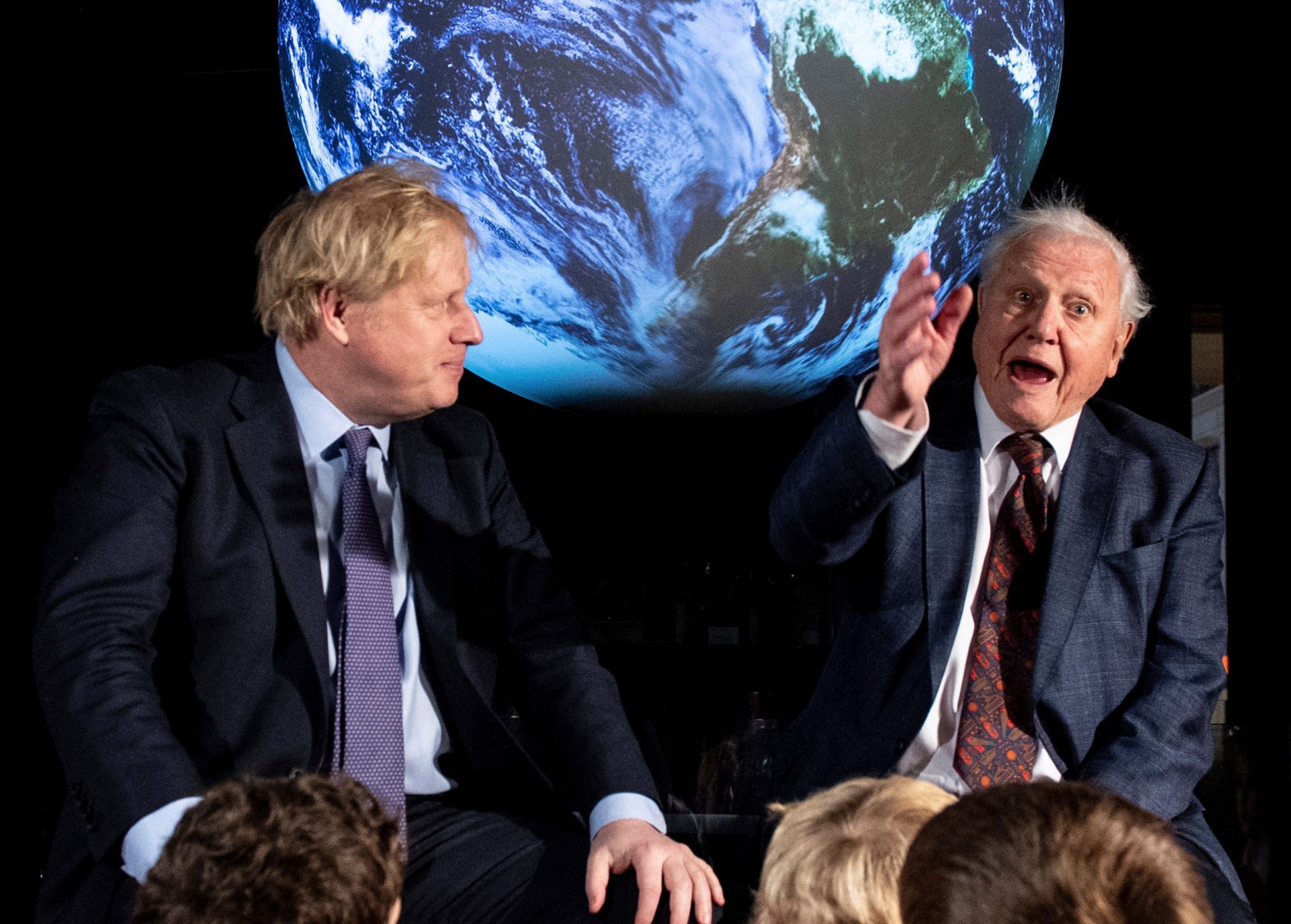 Mr Johnson teamed up with Sir David Attenborough to urge the world to unite to slash carbon emissions