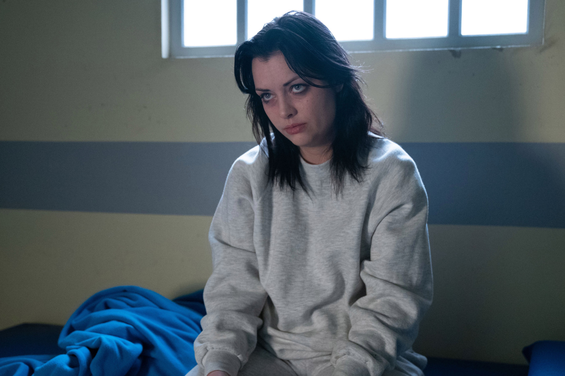 Whitney is arrested for Leo's murder and shoved in a cell in <a href='https://amzn.to/2VTHfkk'></img>EastEnders</a>” width=”960″ height=”640″ /><figcaption class=