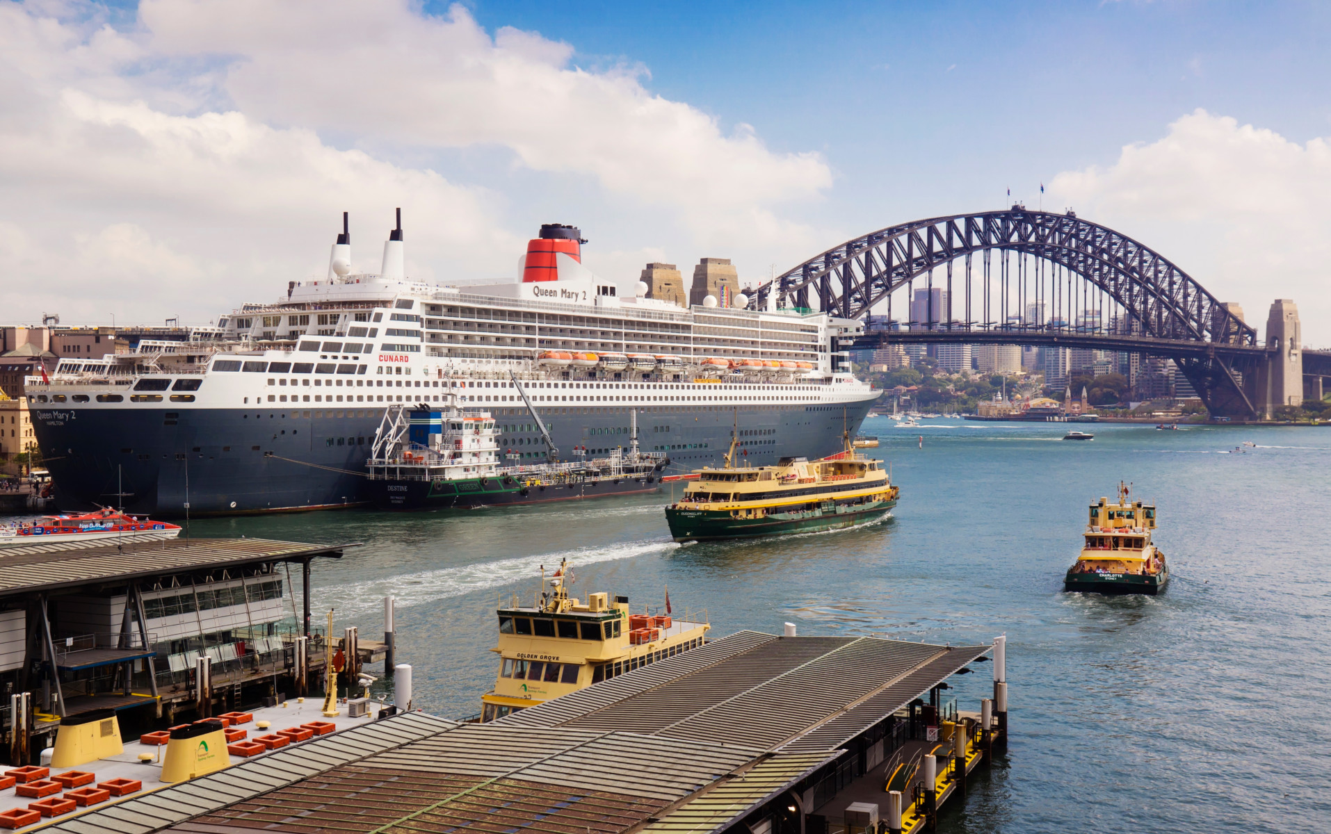 The Queen Mary 2 has since departed Australia, leaving the passengers behind