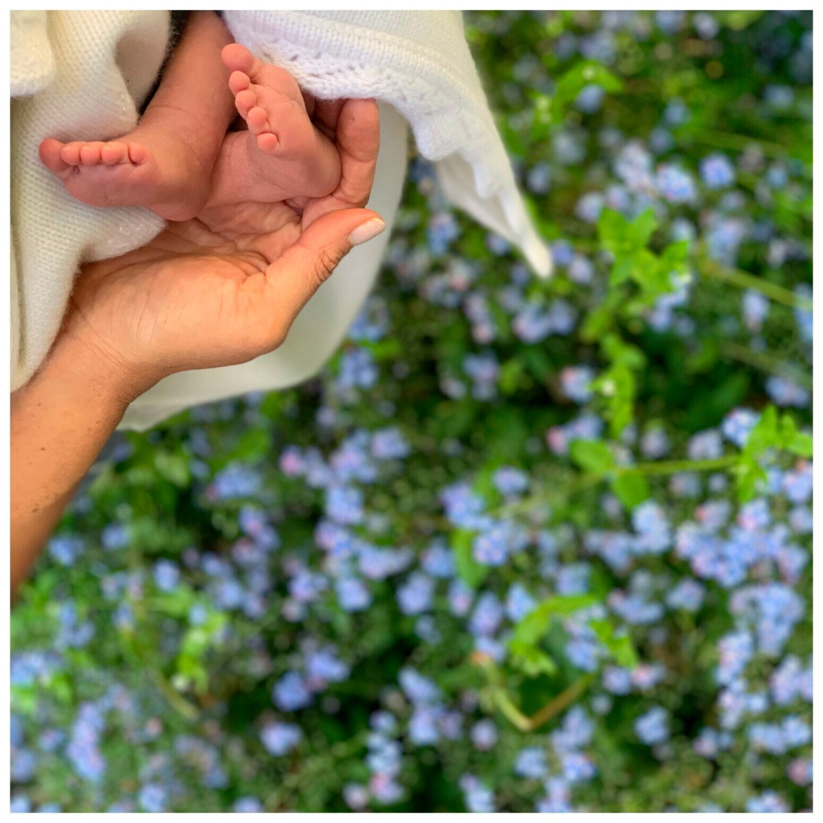 The Duchess of Sussex posted a sweet photo of baby Archie’s feet in the gardens of Frogmore Cottage to celebrate her first Mother’s Day last year