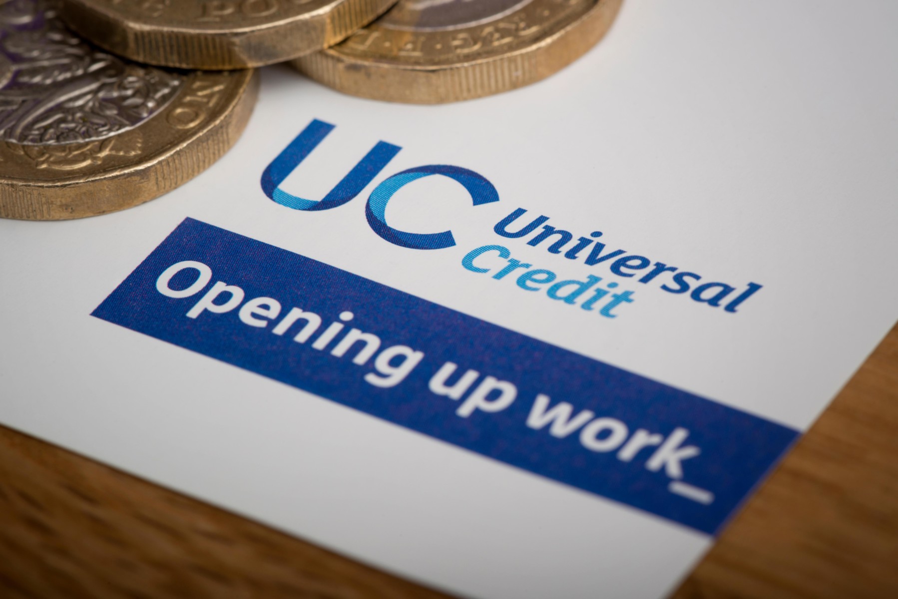 Universal Credit form and money
