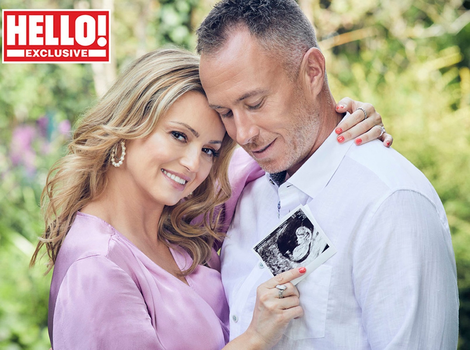 In an interview with Hello! magazine, they beamed with joy as they posed for pictures with their baby scan