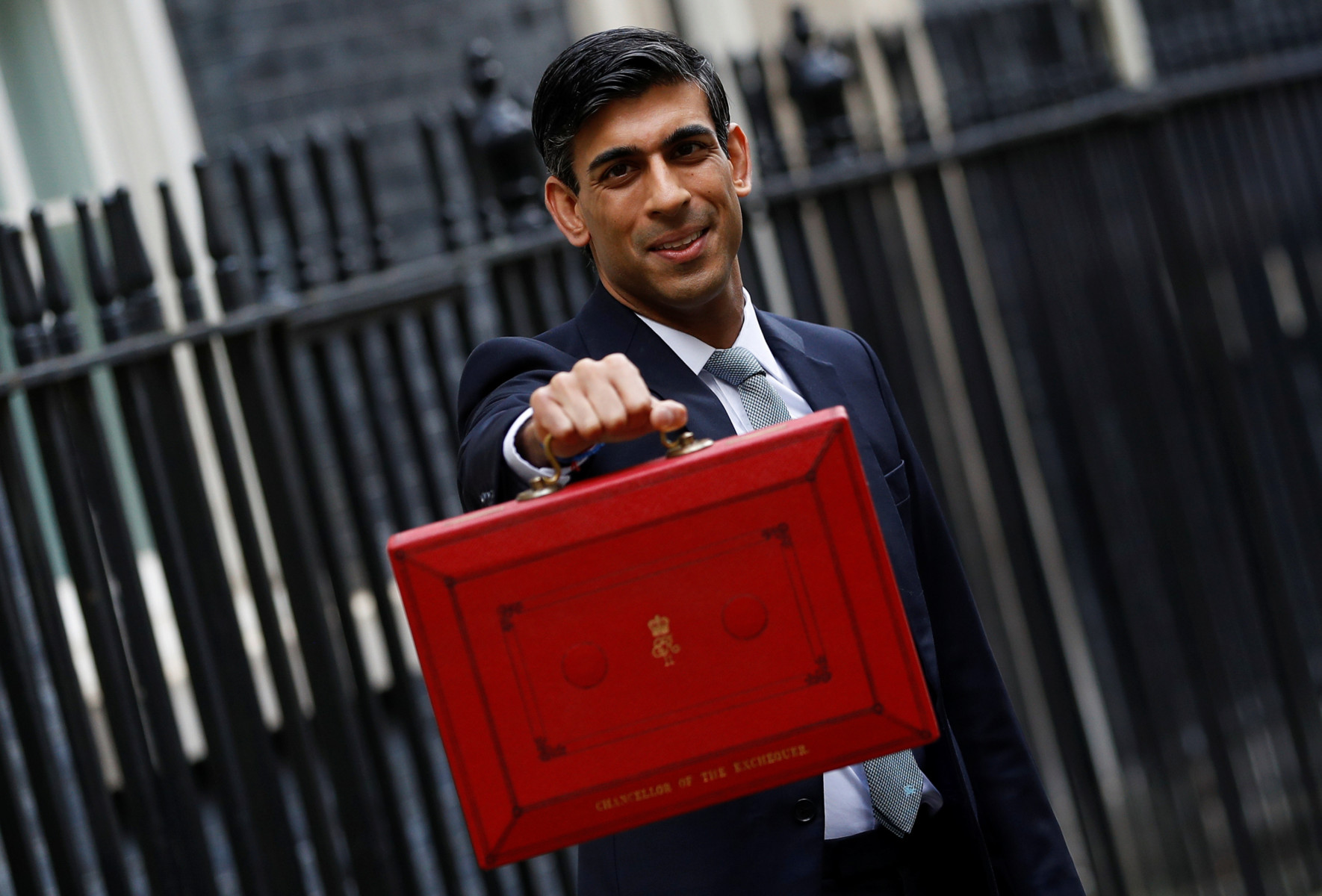 Rushni Sunak and Budget briefcase