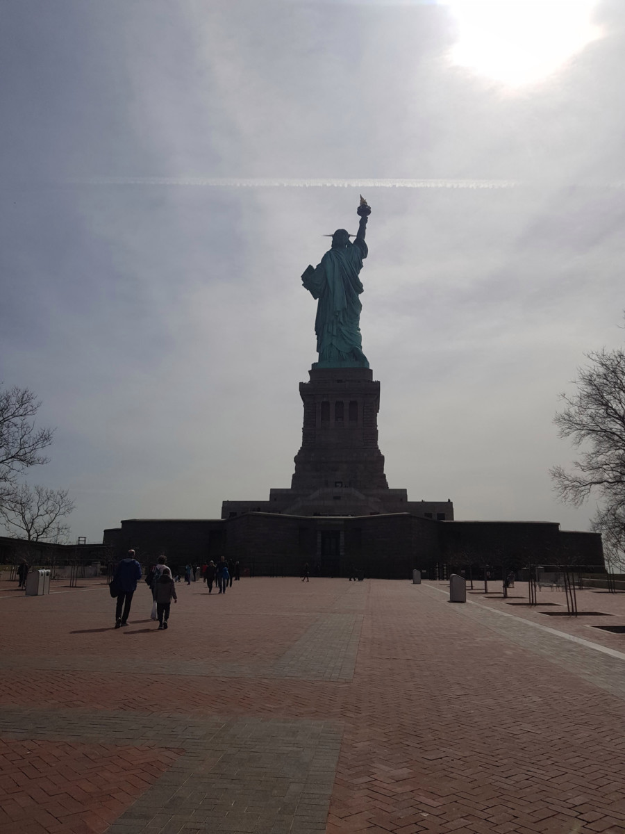 The Statue of Liberty had virtually no visitors as people took shelter in their homes