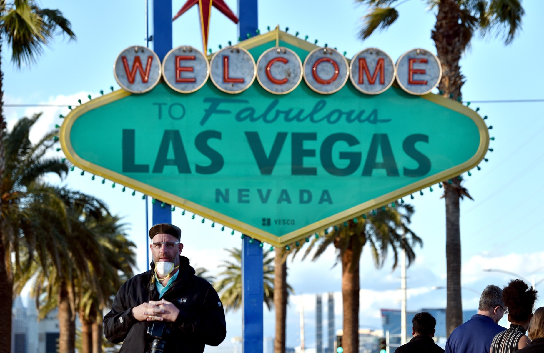 Las Vegas's strip is another popular landmark that was abandoned amid the virus panic
