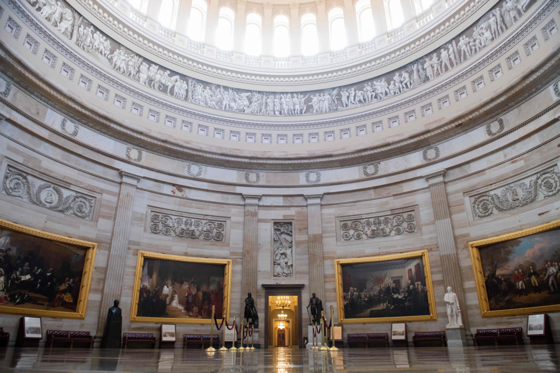 The U.S. Capitol in Washington D.C. is pictured with no visitors