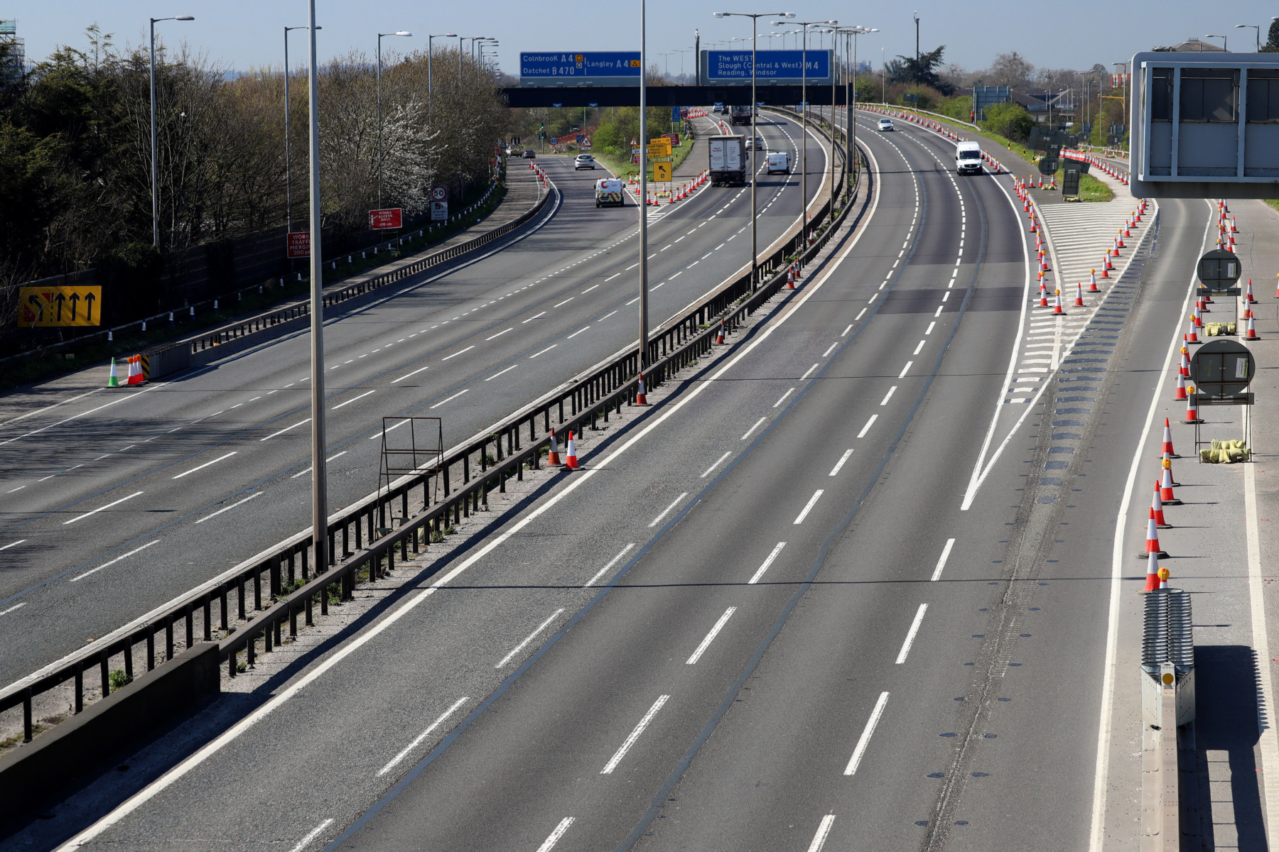 The M4s junction 5 would usually be rammed with traffic heading to Heathrow 