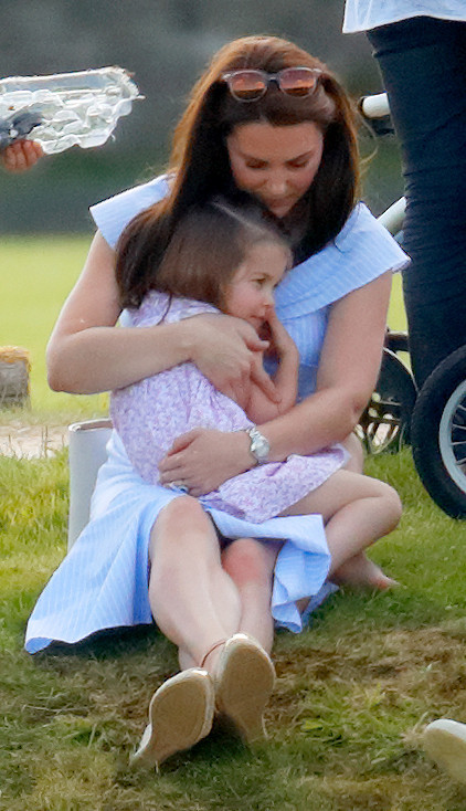 Charlotte shared a quiet moment with mum Kate at Louis' baptism
