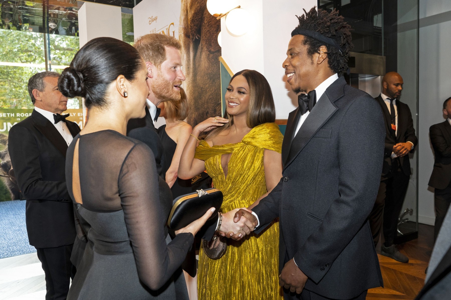 The Duke and Duchess of Sussex met Beyonce and Jay-Z at the Lion King premiere
