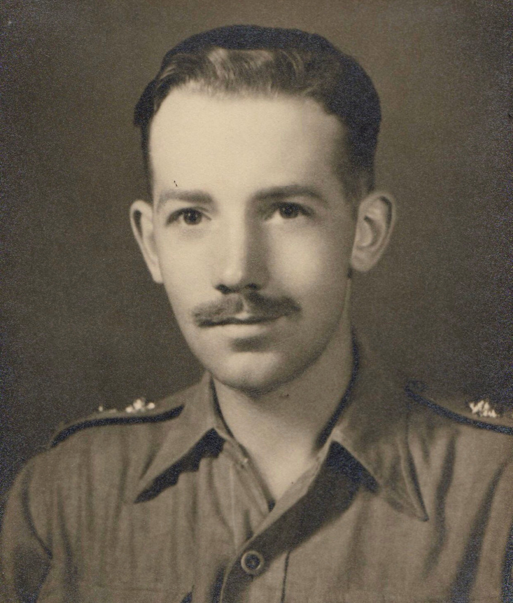 Captain Tom enlisted in 145 Regiment Royal Armoured Corps at the start of WWII