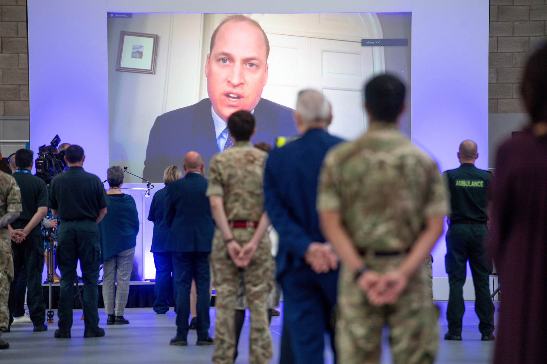 Prince William opened the new hospital in Birmingham via video link