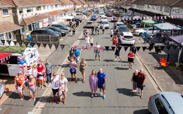Residents on Novers Park Road in Knowle, Bristol celebrated the occasion with a socially distanced street party