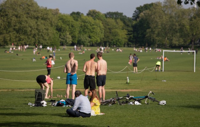 People will be allowed to sunbathe, sit on benches and exercise in parks as much as they want