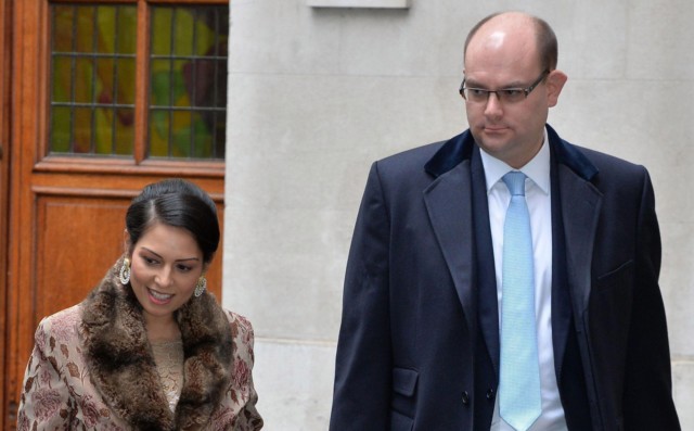Priti Patel and Alex Sawyer married in 2004 and have an 11-year-old Freddie