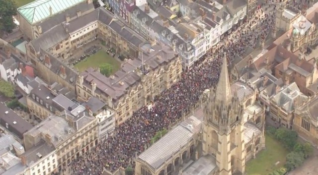  Thousands turned out to the Oxford protest