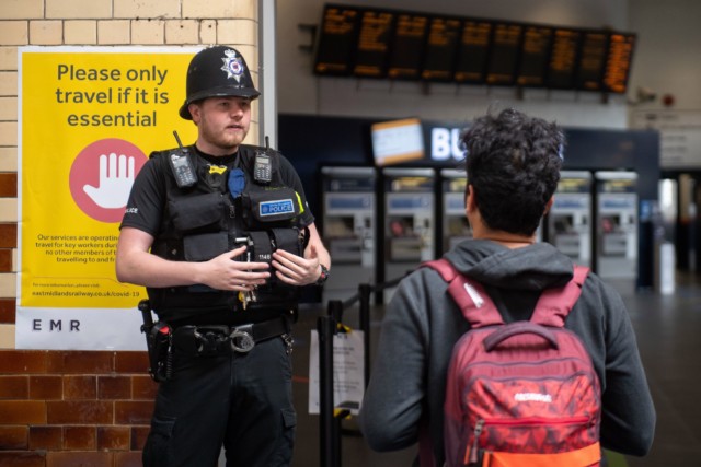 Police conduct spot checks on passengers at Leicester Railway Station